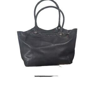 Coach Black Leather Bleeker Bag F14383 Handbag Shoulder Satchel